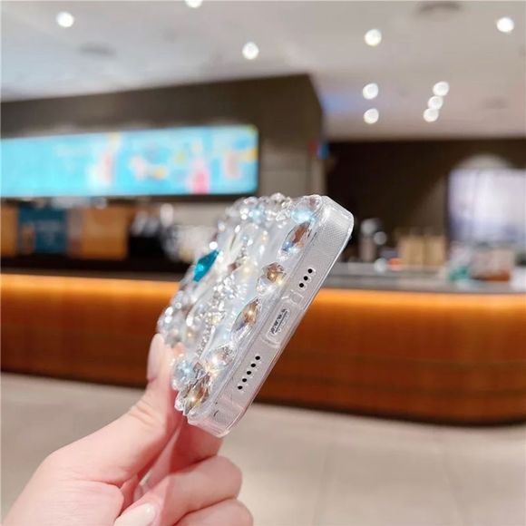 iPhone 14 pro max luxury 3D Flower Diamond Glitter clear - Picture 4 of 9